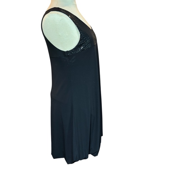 Dress Barn Black Sequin Pleated Tank Dress - Picture 5 of 11